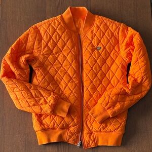 DIAMOND SUPPLY - Reversible Orange Quilted Bomber Jacket - Unisex